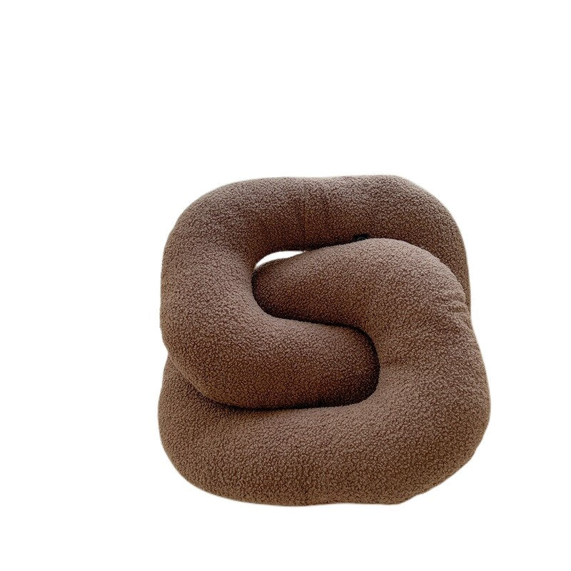 Room Simple Abstract Shape Pillow Sofa Cushion Wavy Waist by Chain Knot Twist Bar Living Room Cushion Office Design Throw