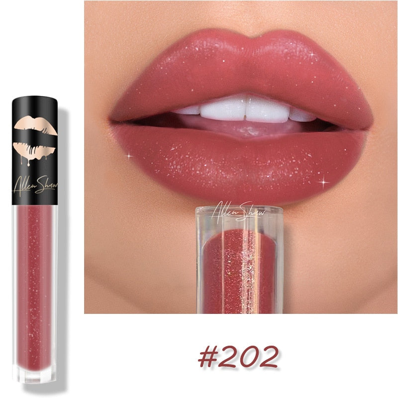 Nude Lipstick Crystal Diamond Fine Glitter Matte Lip Glaze Bling Velvet Liquid Lipstick Lip Gloss Sexy Lip Make Up Beauty