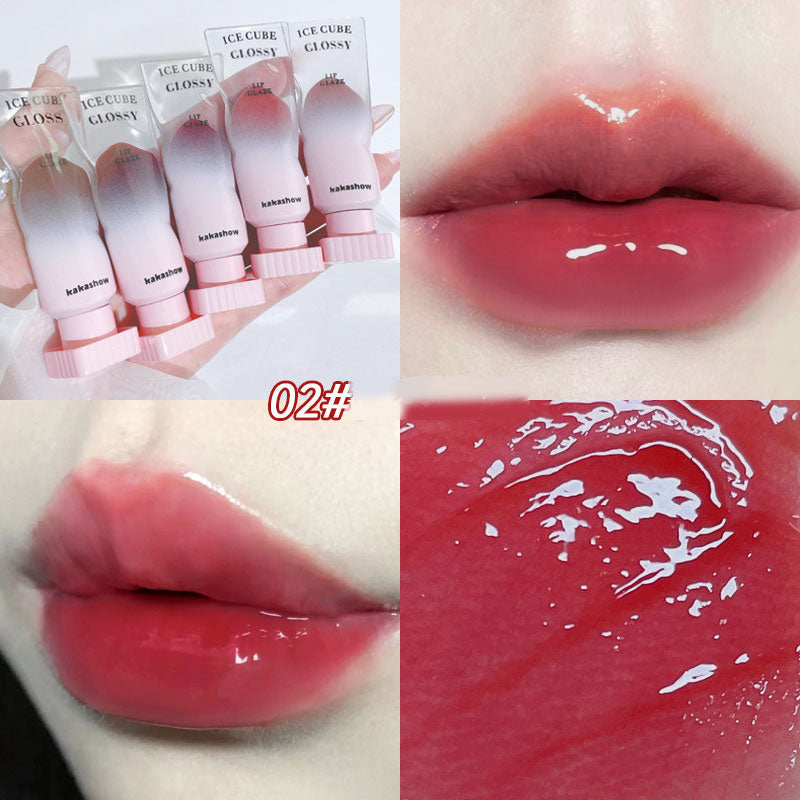 Long-lasting Velvet Lip Glaze Pigment Transparent Ice Cube Matte Lipstick Non-Stick Cup Waterproof Sexy Lip Gloss Wholesale