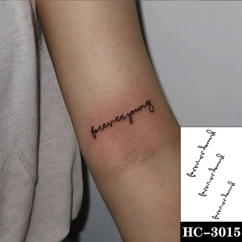 Sexy English Alphabet Design Waterproof Temporary Tattoo Sticker Female Male Arm Leg Fake Tattoo Letter Small Sticker