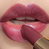 Glitter Gold Matte Lipstick Waterproof Long Lasting Diamonds Lipstick Non-stick Cup Pearl Red Pink Lip Tint Lips Makeup Cosmetic