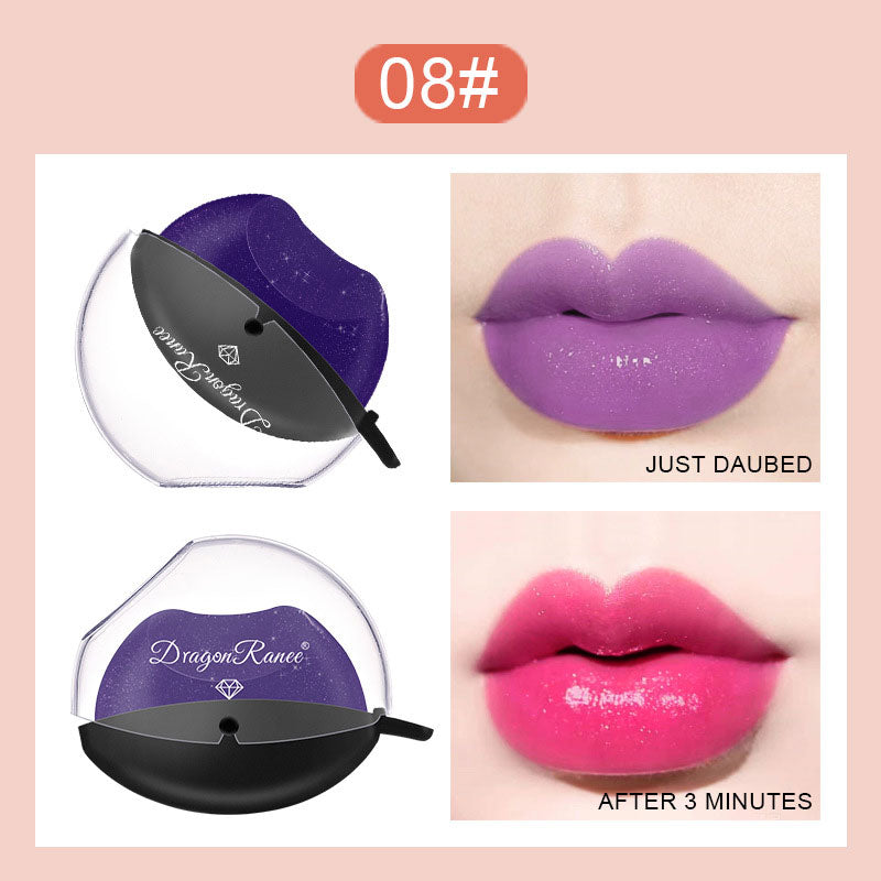 Matte Velvet Lip-shaped Lipstick Temperature Change Lazy Lip Sticks Waterproof Nonstick Cup Lipgloss For Makeup Wholesale