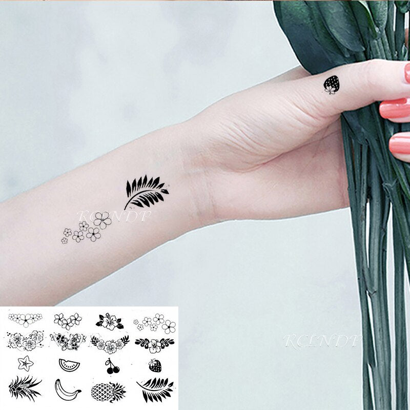 Waterproof Temporary Tattoo Sticker heartbeat wave French "it is the life" English letter women's tatto flash tatoo fake tattoos