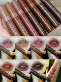 Punk Dark Brown Mirror Water Lip Gloss Red Lip Glaze Transparent Glass Lip Oil Waterproof Liquid Lipstick Nude Clear Tint Makeup