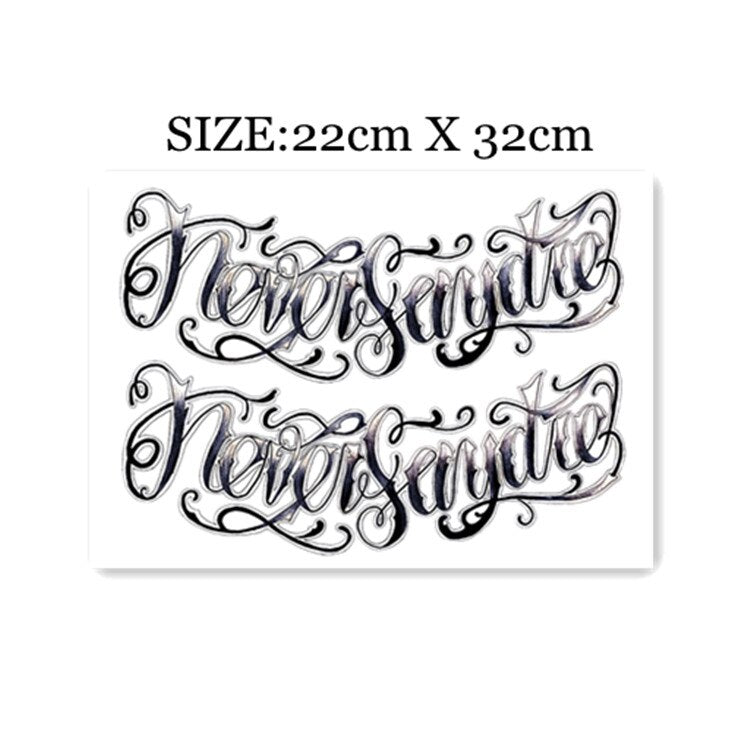 Lotu Fake tattoo Water Transfer Waterproof Temporary Sticker Women sexy Beauty Body Art Cool Stuff Chest Art