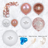 Birthday Party Rose Gold Balloon Arch Garland Kit Latex Confetti Balloons Wedding Bachelor Party Decorations Baby Shower Girl