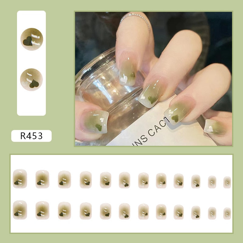 24pcs/Box Artificial Detachable Coffin False Nails Wearable French Fake Nails Super Long Ballerina Press on Nail Art Tips