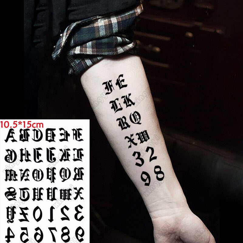 Waterproof Temporary Tattoo Sticker Hand Painted Cool Dark Skull Face Art Water Transfer Fake Tatoo Flash Tatto for Men Women