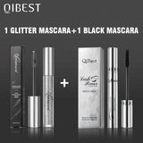 4D Black Mascara And Diamond Glitter Mascara Set Waterproof Eyelashes Curls Extension Makeup Long-lasting Lengthens Eye Lash Kit