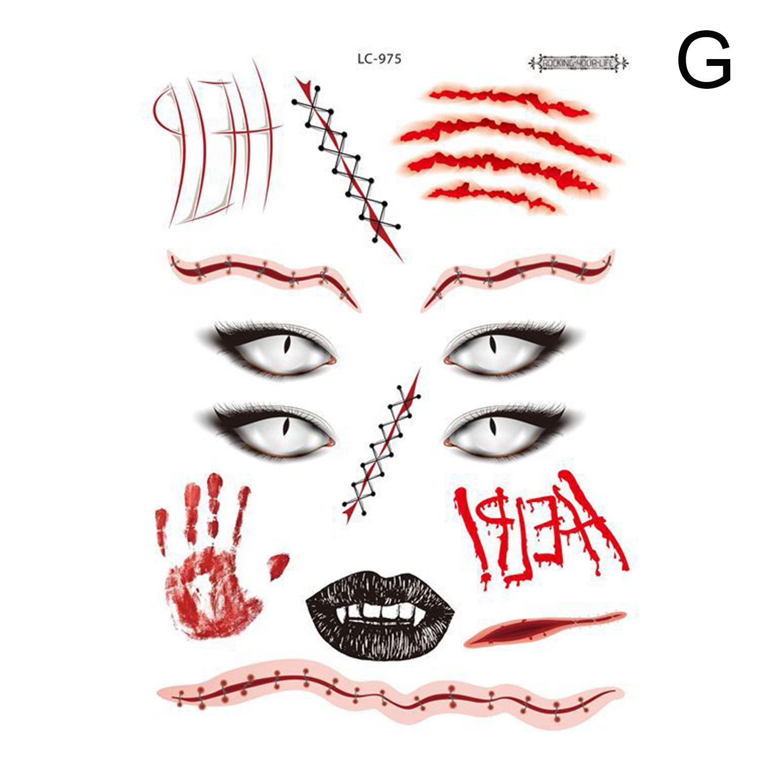 Waterproof Makeup Sticker Special Face Tattoo Face Halloween Day Tattoo Up Dress Of Stickers Temporary Dead Skull Th A4l4