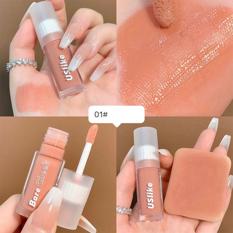 Matte Milk Tea Warm Color Blush Eyeshadow Waterproof Long-lasting Make-Up Liquid Eye Face Pink Blusher Cream Cosmetics Tools