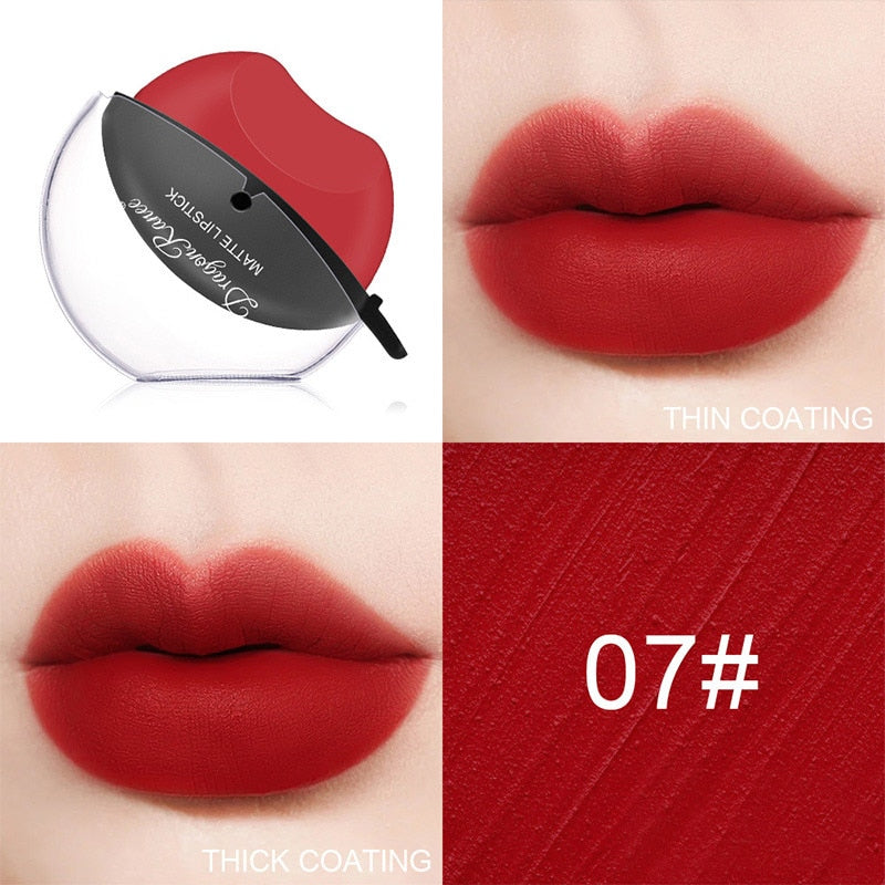 Matte Velvet Lip-shaped Lipstick Temperature Change Lazy Lip Sticks Waterproof Nonstick Cup Lipgloss For Makeup Wholesale