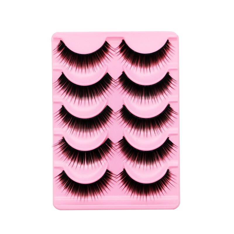 1 pair/5 pair pack Sexy 3D Artistic Curl Natural Butterfly Fake Eyelashe Reusable Women Volume Lashes Extension MakeUp Tool