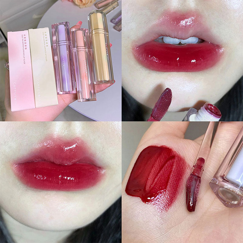 8 Colors Moisturizing Lip Gloss Crystal Jelly Oil Lip Tint Long-lasting Waterproof Lipstick Lips Plumper Extreme Korean Makeup