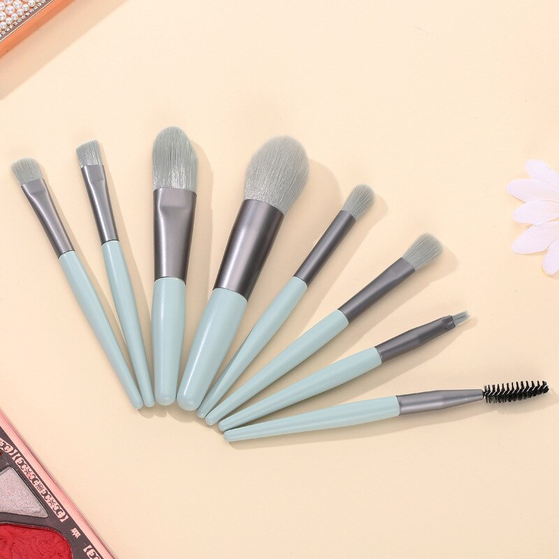 8 Makeup Brush SetsEye ShadowBlush, Powder RepairHigh Gloss Foundation Brush, LipBrush, Beauty ToolsFull Set of Brushes.