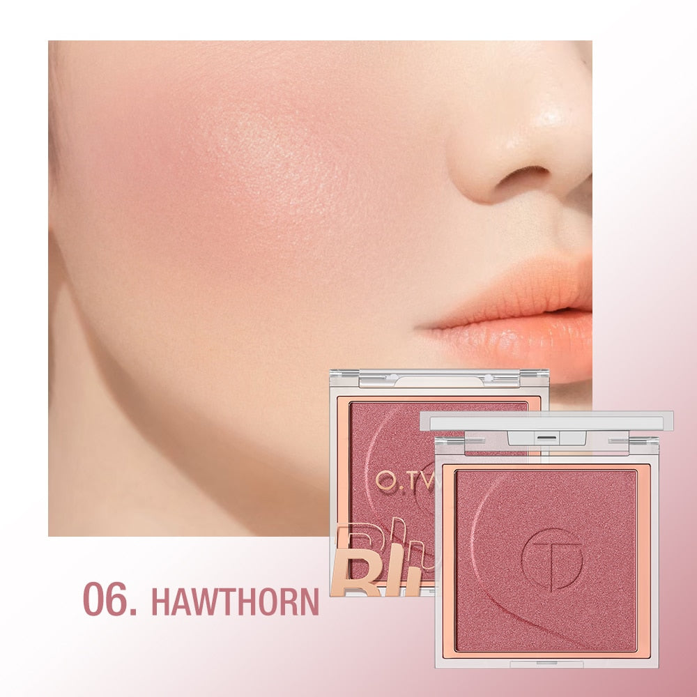 Blush Makeup Palette 6 Colors Mineral Powder Long-lasting Natural Cheek Contour Tint Peach Pink Face Blusher Cosmetics