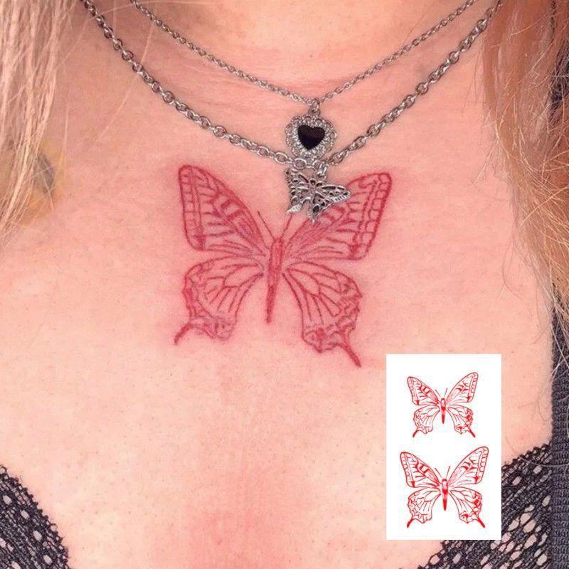 Waterproof Temporary Tattoo Sticker Black White Vines Design Body Art Fake Tattoo Flash Tattoo Chest Female