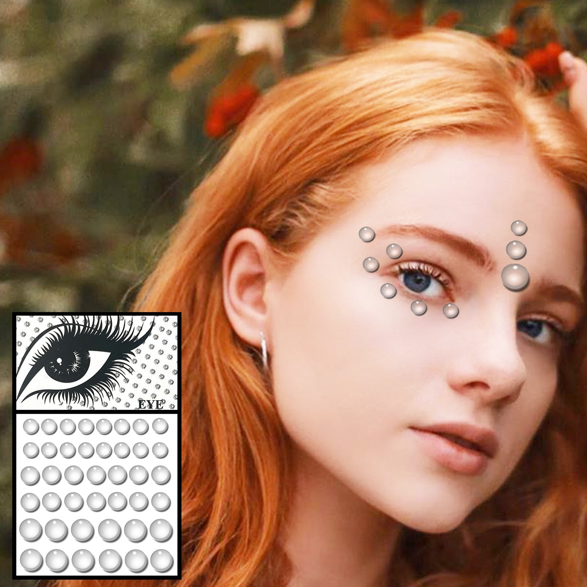 Colorful Face Jewels Temporary Tattoos Eye Forehead Rhinestones Tears Gems Sticker Shiny Water Drop Makeup Jewelry Body Art Rave