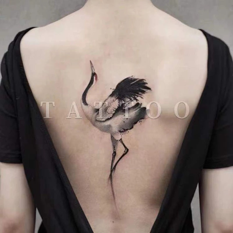 Waterproof Temporary Tattoo Stickers Black Dragon Tattoo Flash Tattoo Back Female Male