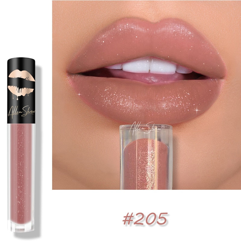 Nude Lipstick Crystal Diamond Fine Glitter Matte Lip Glaze Bling Velvet Liquid Lipstick Lip Gloss Sexy Lip Make Up Beauty