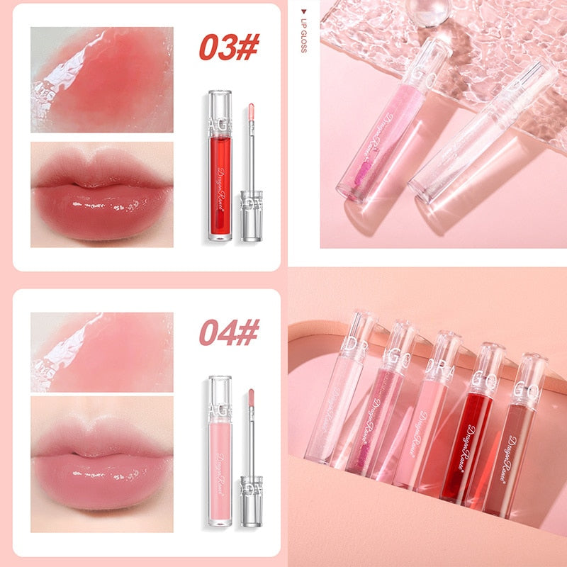 Transparent Crystal Lipgloss Shiny Mirror Moisturizing Lip Balm Glitter Liquid Lipstick Lip Oil Fruit Taste Lip Tint Wholesale