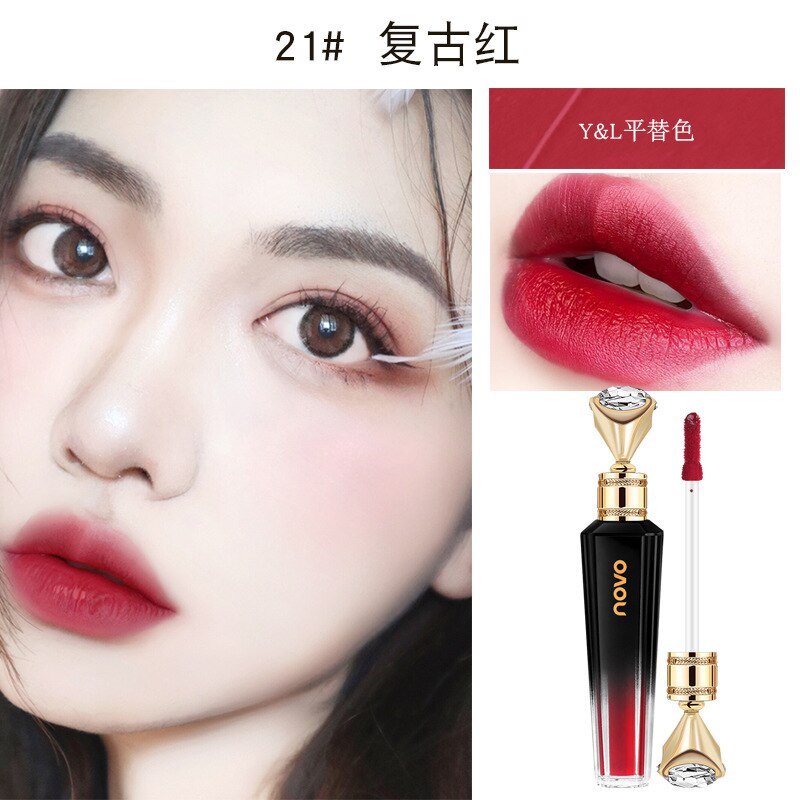 New Matte Lipstick Long LastingKorean Cosmetics Lipsticks Nude Makeup Lip Cosmetics Velvet Red Waterproof Lipstick