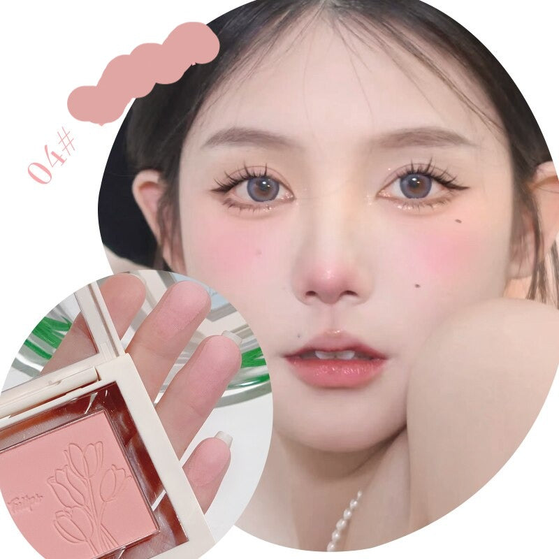 Flowers Mousse Blush Soft Natural Matte Blusher Powder Face Contour Highlighter Silky Smooth Cheek Makeup Brighten Skin Tones