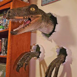 3D Dinosaur Decoration Velociraptor Set Resin Wall Atmosphere Decorative Props Drop Shipping