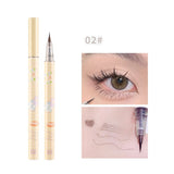 Ultra-Fine Waterproof Liquid Eyeliner Quick-Drying Lying Silkworm Pencil Grey Brown Lasting Eyelashes Pen Cosmetic Makeup Tools