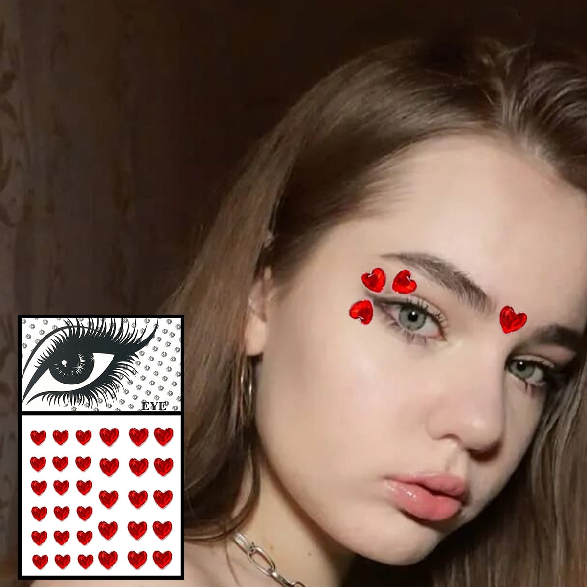 Colorful Face Jewels Temporary Tattoos Eye Forehead Rhinestones Tears Gems Sticker Shiny Water Drop Makeup Jewelry Body Art Rave