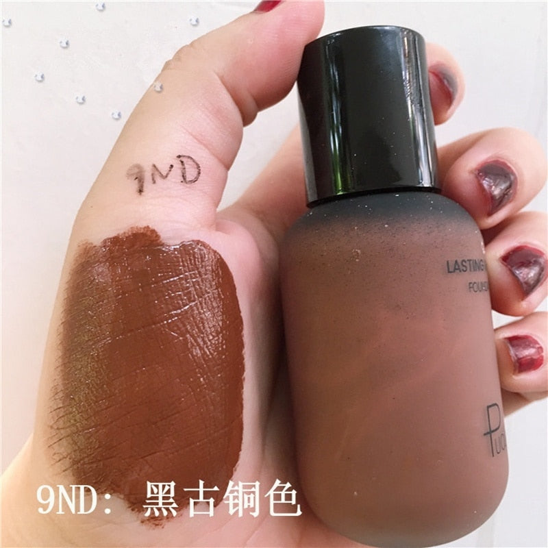 40ml Foundation Base Soft Matte Long Wear Oil Control Concealer Liquid Cream Women Makeup Waterproof  Dark Black Corrector