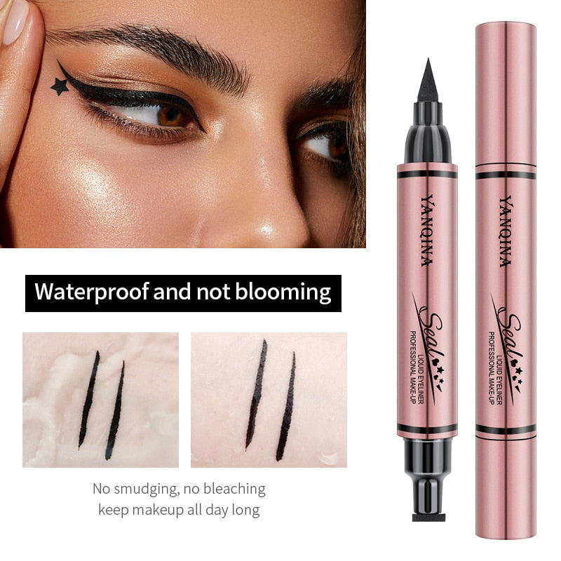 Eyeliner Stamp Seal Pen Long Lasting Waterproof Eye Liner Liquid Black   Pencil Make-up for Women Cosmetics Tool