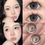 2Pcs Korean Colored Contacts Lenses with Myopia Soft Naturally Colored Cosmetics Blue Beautiful Pupil New