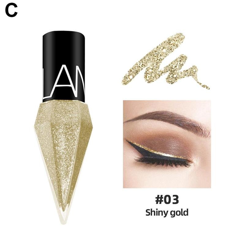 Oklulu  Eye Shadow Pearlescent Diamond Eye Shadow Liquid 5-color Sequins MakeUp Smooth Mini Fine Brush Eyeliner Shine And Head