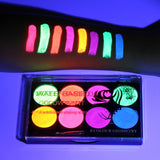 Oklulu  8 Colors Face Body Art Paint UV Glow Fluorescent Glowing Christmas Halloween Party Fancy Dress Beauty Makeup Tool