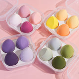 4pcs Makeup Sponge Powder Puff Dry and Wet Combined Beauty Cosmetic Ball Foundation Powder Puff Bevel Cut Make Up Sponge Tools