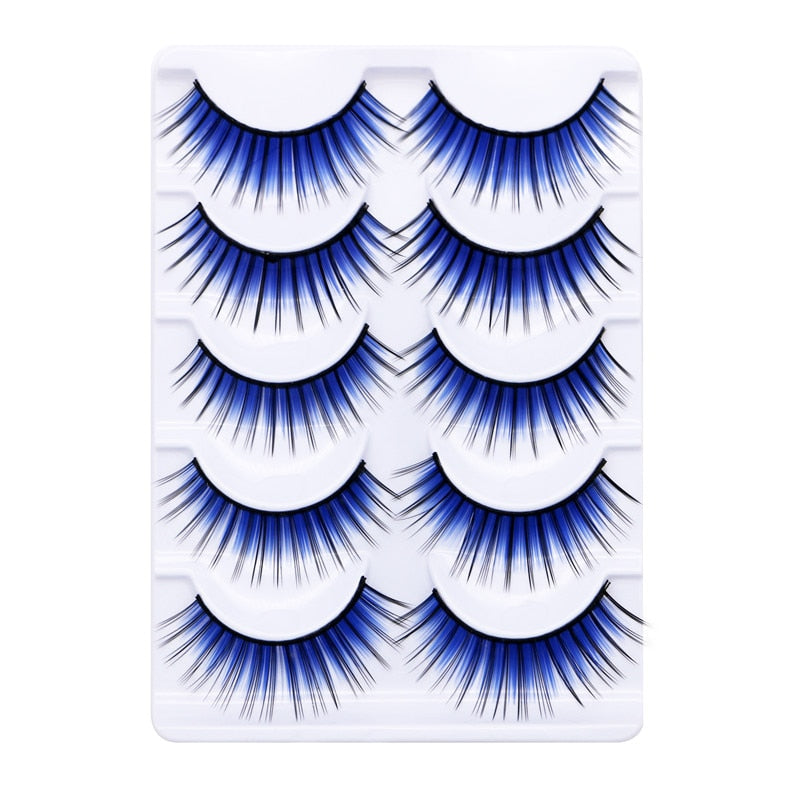 1 pair/5 pair pack Sexy 3D Artistic Curl Natural Butterfly Fake Eyelashe Reusable Women Volume Lashes Extension MakeUp Tool