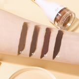 Eyebrow Pomade Brow Mascara Natural Waterproof Long Lasting Creamy Texture 4 Colors Tinted Sculpted Brow Gel with Brush