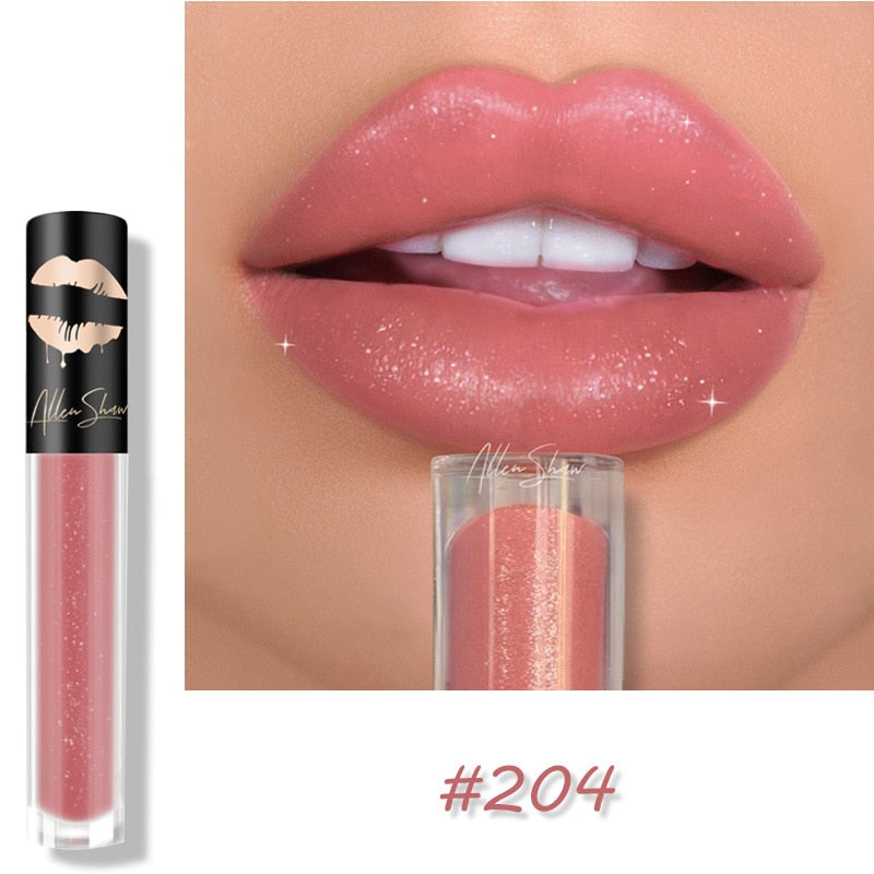 Nude Lipstick Crystal Diamond Fine Glitter Matte Lip Glaze Bling Velvet Liquid Lipstick Lip Gloss Sexy Lip Make Up Beauty