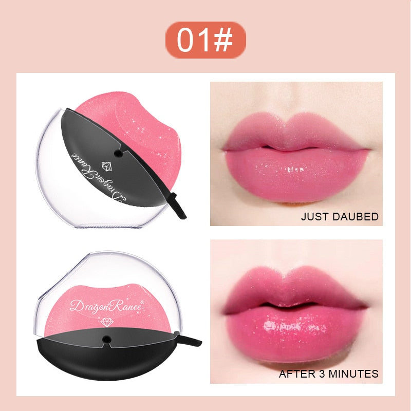 Matte Velvet Lip-shaped Lipstick Temperature Change Lazy Lip Sticks Waterproof Nonstick Cup Lipgloss For Makeup Wholesale