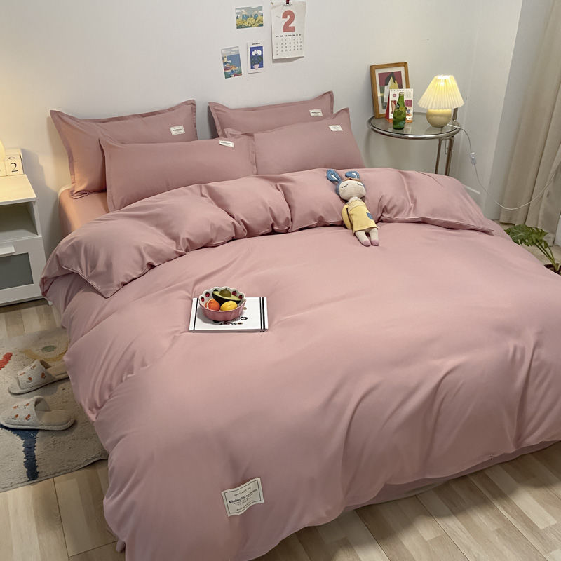 White Pink Bedding Set Nordic Boys Girls Single Double Queen Size Flat Sheet Duvet Cover No Fillings Pillowcase Home Textile