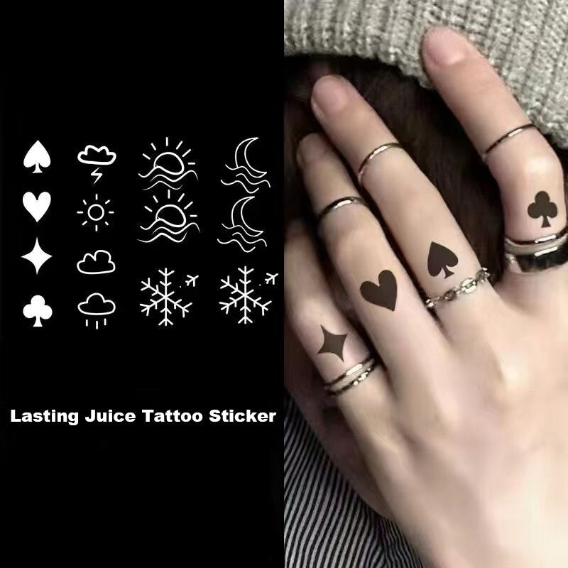 Waterproof Temporary Tattoo Sticker Black Sexy Butterfly Finger Sticker Body Art Fake Tattoo Flash Tattoo Back Of Hand Female