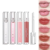 Mirror Lip Glaze Waterproof Lip Gloss Lips Makeup Set Transparent Lip Tint Water Shine Lip Balm Moisturizing Lipstick Cosmetics