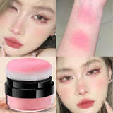 Single Color Blusher Powder Repairing Puff Nourishing Brightening Lasting Blush Orange Peach Pink Vitality Girl Blush Cosmetics