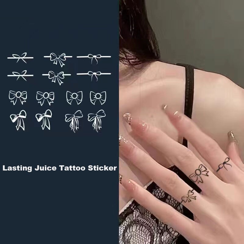 Waterproof Temporary Tattoo Sticker Black Sexy Butterfly Finger Sticker Body Art Fake Tattoo Flash Tattoo Back Of Hand Female