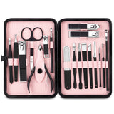 7/18pcs Nail Clipper Set New Upgrade Black High-quality Stainless Steel Nail Cutter Sharp Pedicure Scissors Manicure Tool Set