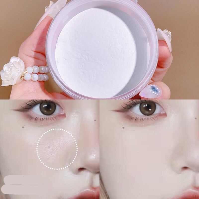 Soft-Velvet Blur Loose Powder Waterproof Face Makeup Lightweight Setting Oil Control Concealer Matte Long Lasting Brighten Skin