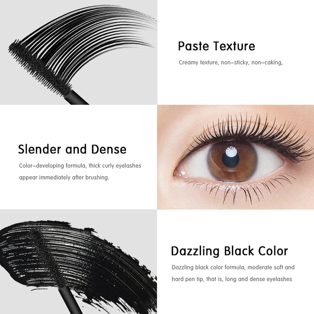 4D Mascara Makeup Lengthening Eyelash Extension Women Waterproof Fast Dry Long-wearing Lasting Mascara Big Eye Cosmetic