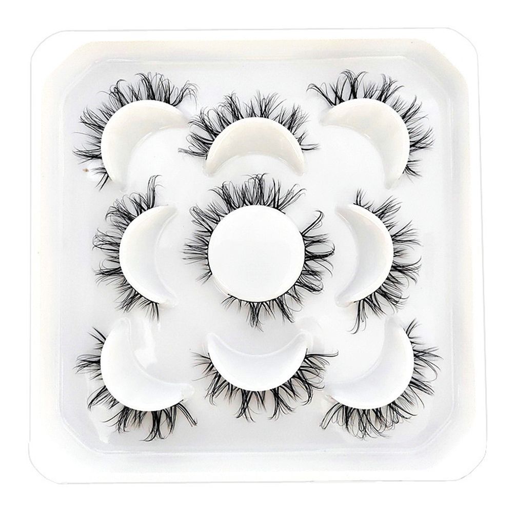 5Pairs 3D Mink False Eyelashes D Curl Fluffy Short Lashes Eyelash Extension Mix Style Handmade Cruelty-free