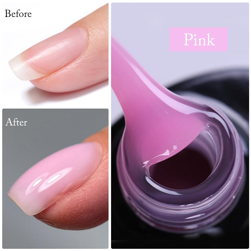 UR SUGAR 7.5ml 7ml Glass Bottle Milky Jelly White Gel Nail Polish White Color UV Led Gel Varnish For Manicure Nail Art Base Top